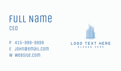 Residential Building Tower Business Card Image Preview