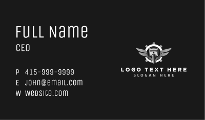 Piston Wings Gear Business Card Image Preview