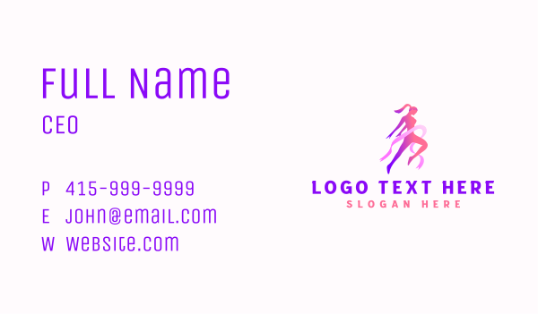 Woman Sports Athlete Business Card Design Image Preview