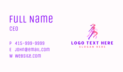 Woman Sports Athlete Business Card Image Preview