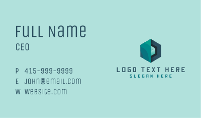 Generic Hexagonal Cube Business Card Image Preview