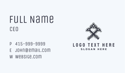 Rustic Hammer Tool Business Card Image Preview