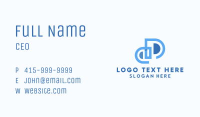 Digital Company Letter D Business Card Image Preview