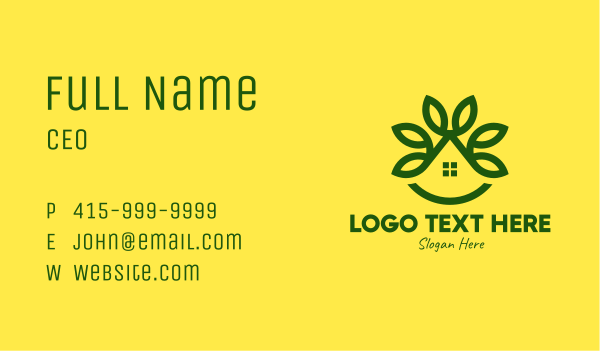 Eco Friendly Residence Business Card Design Image Preview