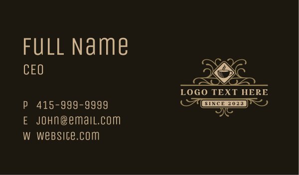 Classic Coffee Cafe Business Card Design Image Preview