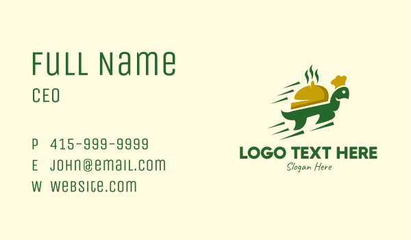 Fast Turtle Food Delivery Business Card Design Image Preview