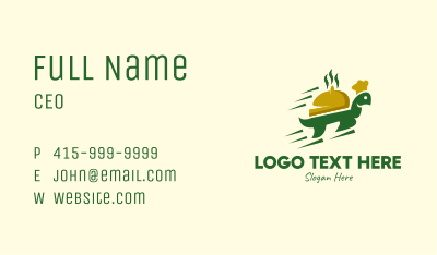 Fast Turtle Food Delivery Business Card Image Preview