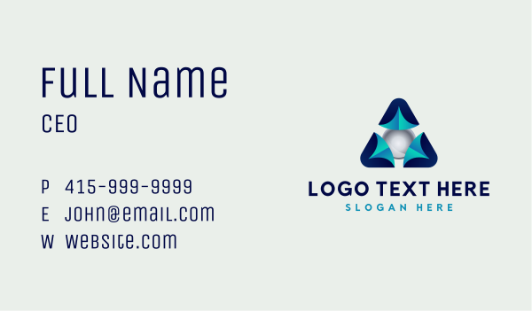 Triangle Pearl Abstract Business Card Design Image Preview