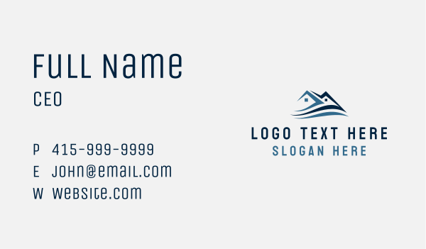 Real Estate Property Roofing Business Card Design Image Preview