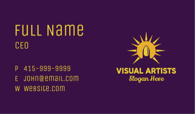 Bright Yellow Nail Business Card Image Preview