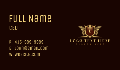 Luxury Boutique Crest Business Card Image Preview