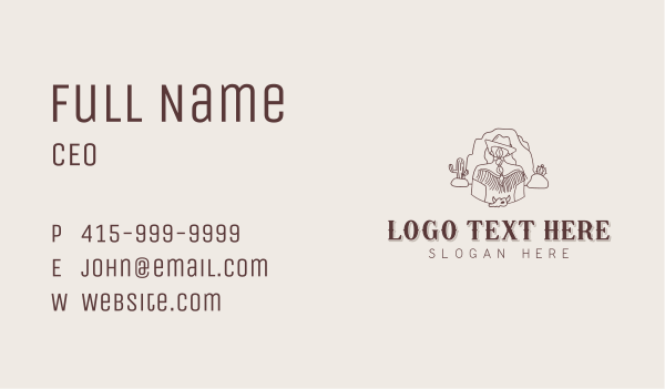 Texas Rodeo Cowgirl Business Card Design Image Preview