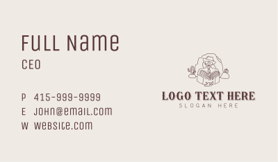 Texas Rodeo Cowgirl Business Card Image Preview