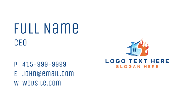 House Ice Flame Business Card Design Image Preview