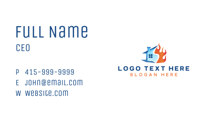 House Ice Flame Business Card Image Preview