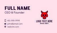 Red Devil Skull Business Card Image Preview