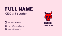 Red Devil Skull Business Card Image Preview