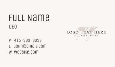 Cow Animal Farm Business Card Image Preview