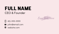 Feminine Watercolor Wordmark Business Card Design