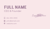 Feminine Watercolor Wordmark Business Card Image Preview