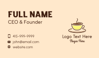 Hot Coffee Cup Business Card Design