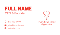 Outline Elephant Heart  Business Card Image Preview