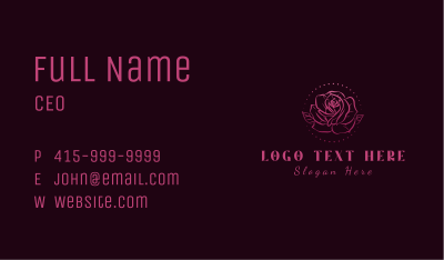 Gradient Rose Florist Business Card Image Preview