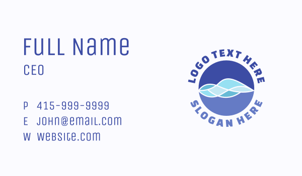 Modern Biotech Waves Business Card Design Image Preview