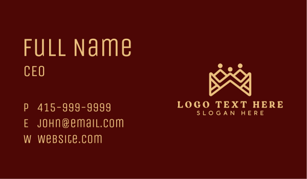 Gold Crown Boutique Business Card Design Image Preview
