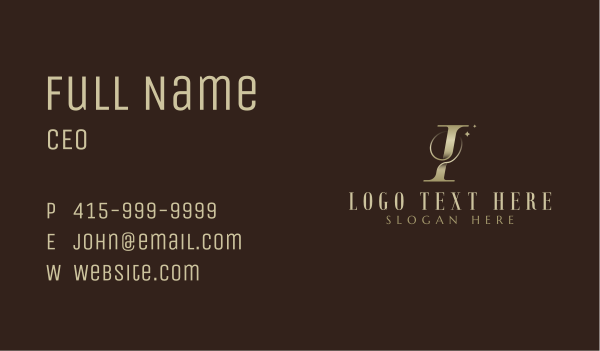 Luxury Jewelry Boutique Letter I Business Card Design Image Preview