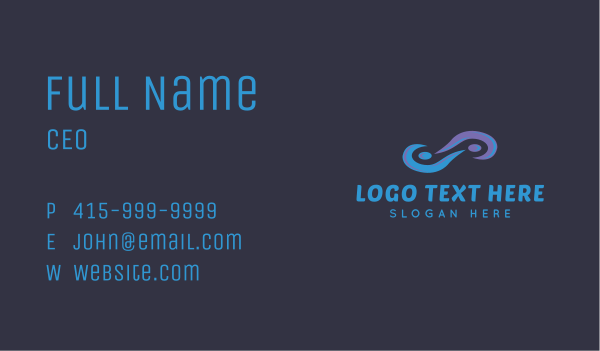 Infinity Loop Abstract Business Card Design