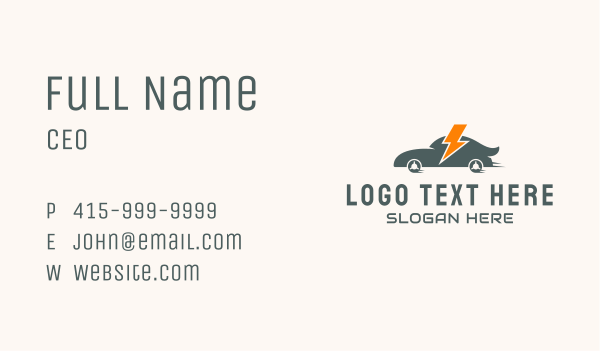 Electric Car Transport  Business Card Design Image Preview