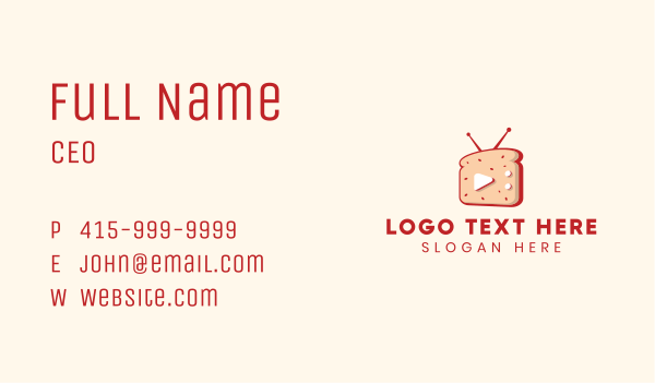 Television Media Sandwich Business Card Design Image Preview
