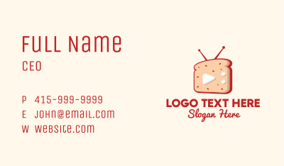 Television Media Sandwich Business Card