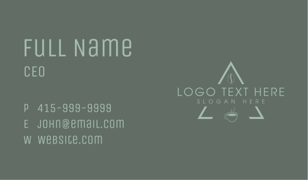 Minimalist Coffee Triangle Business Card Design Image Preview