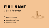 Brown Gardening Letter L Business Card Image Preview