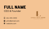 Brown Gardening Letter L Business Card Preview