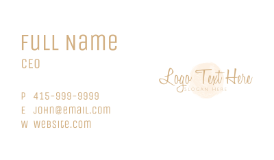 Beauty Fashion Branding Business Card Image Preview