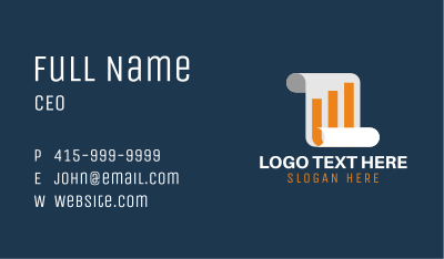 Accounting Finance List Business Card