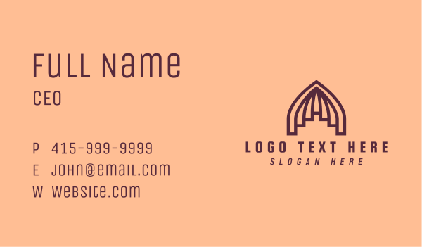 Elegant Dome Letter A Business Card Design Image Preview