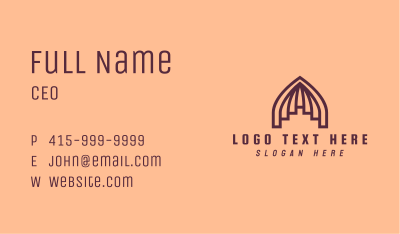 Elegant Dome Letter A Business Card Image Preview