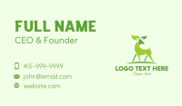 Deer Eco Leaf Sustainability  Business Card Image Preview