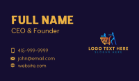 Family Shopping Cart Business Card Preview