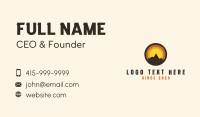 Rustic Mountain Sunset Badge Business Card Image Preview