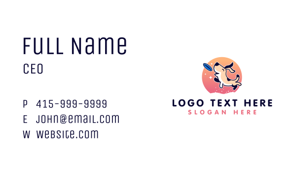 Dog Puppy Frisbee Business Card Design Image Preview