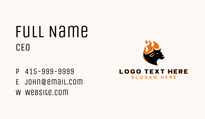 Flaming Hot Cow Business Card Image Preview