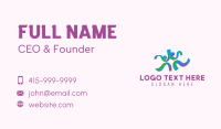 Ribbon Human Unity Business Card Design