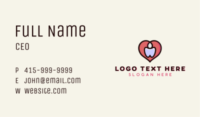 Tooth Heart Dentistry Business Card Image Preview