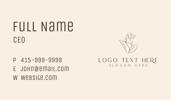 Eco Leaves Woman Business Card Design Image Preview