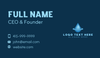 Blue Water Drop Orbit Business Card Image Preview